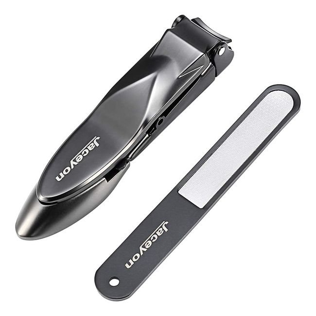 Nail Clipper High Grade Stainless Steel Toenail Clippers with Sharp Curved  Blade, No Splash Nail Clippers for Thick Nails with Catcher Silver