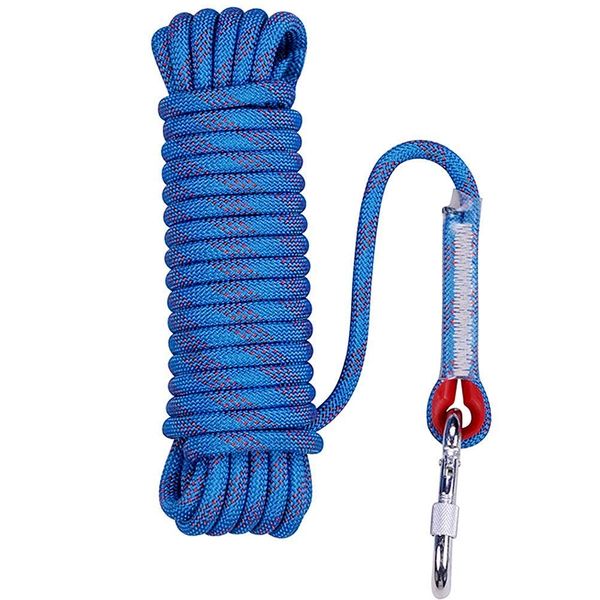 Aoneky 10 mm Static Outdoor Rock Climbing Rope, Fire Escape Safety Rappelling Rope (Blue 1, 49)