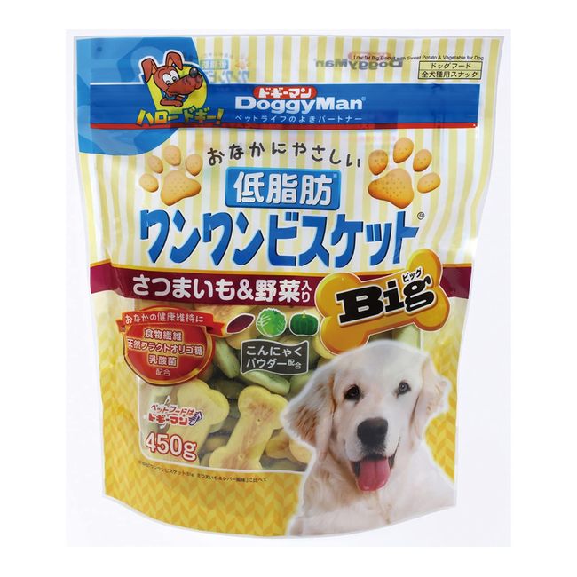 Doggyman Stomach Friendly Low Fat Wonwan Biscuit Big Sweet Potato & Vegetables 15.9 oz (450 g)