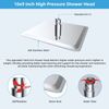 Hibbent All Metal Shower Head 10 Inch Rainfall Shower Head Combo Chrome