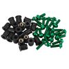 Motoforti 20pcs M5 Motorcycle Windscreen Screw Fairing Windscreen Bolt Green
