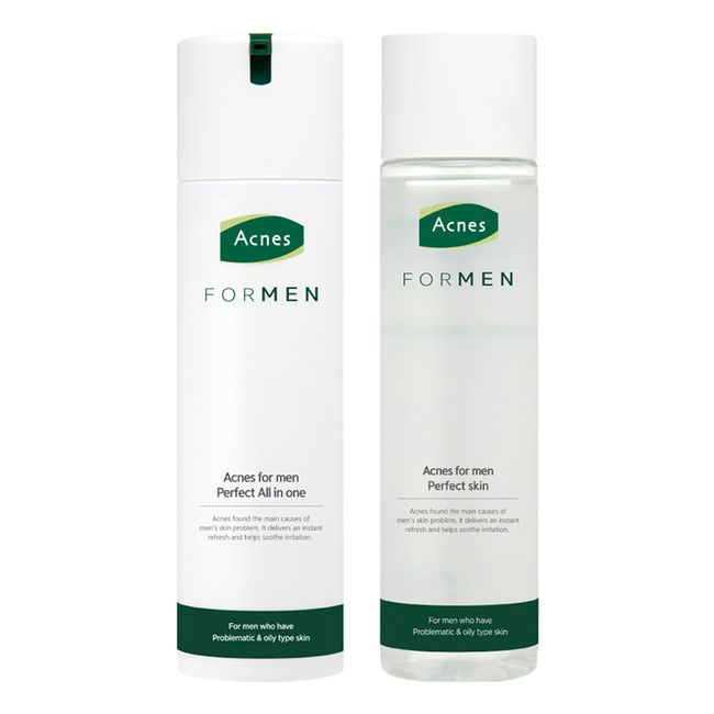 Acnes for Men Perfect 2 Set (All in One 200ml + Skin 200ml)