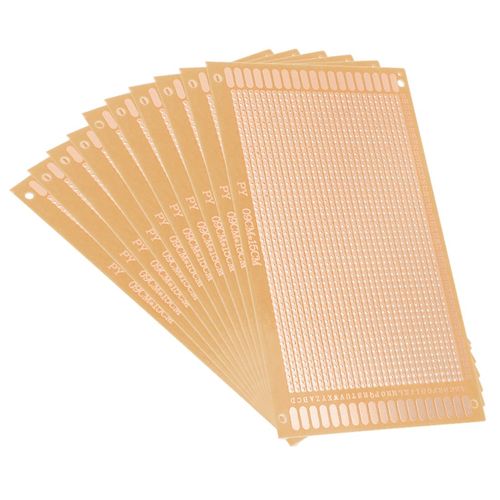 sourcingmap 9x15cm Single Sided Stripboard Universal Paper Printed Circuit Board Thickness 1.2mm for DIY Soldering Brown 10pcs
