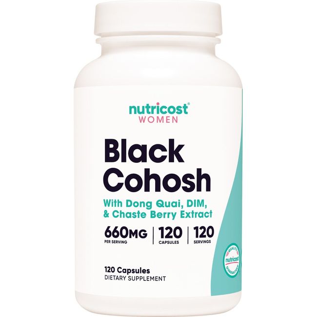 Nutricost Black Cohosh for Women 660mg, 120 Capsules - Don Quai, DIM, and Chaste