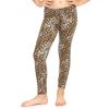 Oh So Soft Girl's Leggings Brown Cheetah Medium