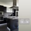 Varilight - 2 Gang 13 Amp Double Switched Socket Dimension Screwless Matt Chrome - XDS5WS