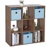 9 Cubes Cubic Storage Rack Bookshelf Toy Storage Cabinet Decor Display Shelving