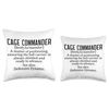 Cage Commander - a master of positioning, ensuring the Throw Pillow