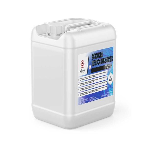 Sodium Hypochlorite 12.5% - Pool Chlorine & Water Treatment Bleach - 5 Gallon Pail - High Purity