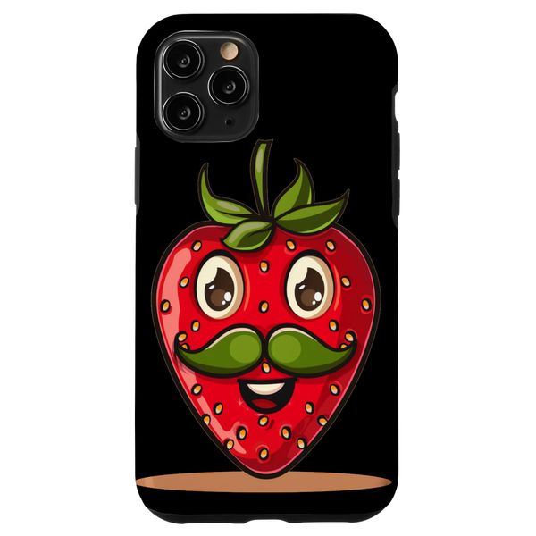 iPhone 11 Pro Pretty Mustache Strawberry Costume Case