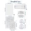 EBANKU 3PCS Clear Nail Stamper Silicone Jelly Stampers with 4PCS Scrapers and 3PCS Silicone Replace Nail Art Stamper Heads for Manicure Tools