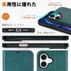TUCCH iPhone 16 Compatible Case Notebook Type 2 in 1 Separating Type iPhone 16 Notebook Type Case Detachable [RFID Blocking] Card Pocket Horizontal Stand Function Shock Absorption Full Protection PU