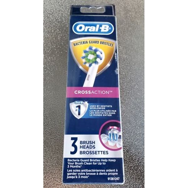 🔥🔥   New Sealed Oral-B CROSS ACTION Max Clean 3 Replacement Brush Heads🔥🔥🔥