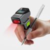 Eyoyo Ring Barcode Scanner with Screen: Fast & Long-Range Scanning, Mini Wearable 1D&2D Wireless Bluetooth Finger QR Code Scanner Compatible with iPhone iPad Android Phone for Warehouse Inventory