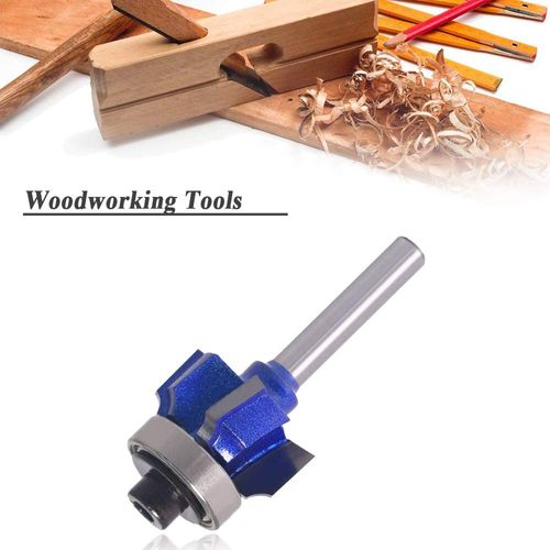 Mesee 4-Teeth R1 Round Over Router Bit, 1/4 Inch Shank Corner Rounding Edge Trimming Router Bit Woodworking Milling Cutter Tool with 5/128 Inch Radius (R1)