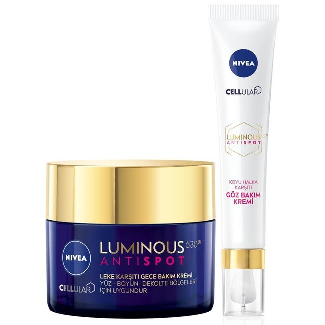 Luminous630 Leke Karşıtı Gece Bakım Kremi 50ml ve Aydınlatıcı Koyu Leke Karşıtı Göz Bakım Kremi 15ml