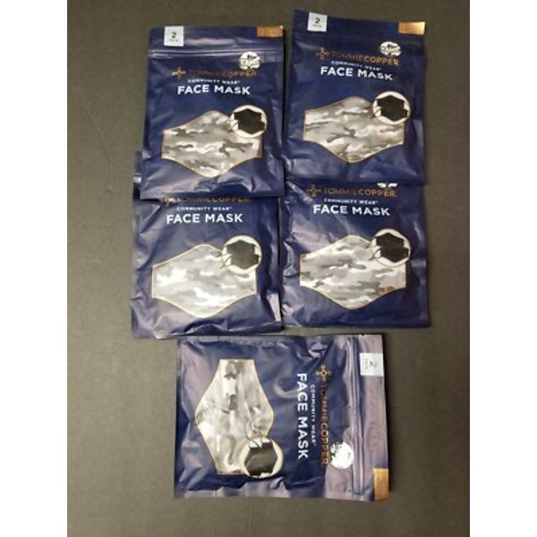 Tommie Copper Gray Camo Face Masks (10 Total masks, 2 in each package)