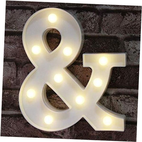 Ampersand Symbol Marquee Letter Lights Alphabet Light Up Sign for Wedding Home