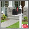 Parsons Black Plastic Medium Mailbox Post Mount Outdoor Residential Mail Box