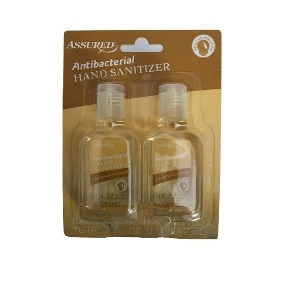 Assured Hand Sanitizer Mandarin Scented 1 Pack Of 2 Ea 1 Oz Bottles