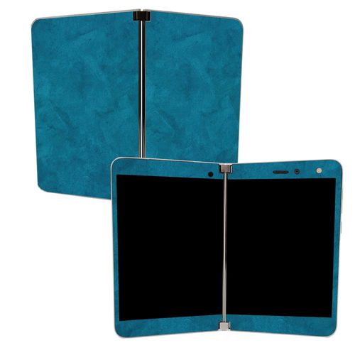 MightySkins Skin for Microsoft Surface Duo - Blue Strokes | Protective, Durable, and Unique Vinyl Decal wrap Cover | Easy to Apply, Remove, and Change Styles | Made in The USA (MISURDUO-Blue Strokes)
