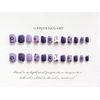 CLOGRATIA Nail Tip Purple Purple Landmine Korea Ribbon Mass Production Type Subcal Cute Otakutsu Butterfly Nail Tip