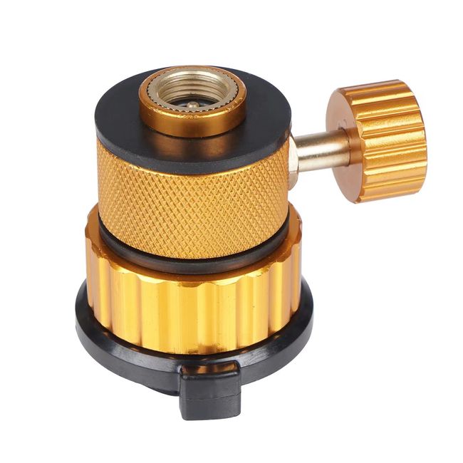 Kyodo-ya Gas Refill Adapter for CB and OD Cans Gas Filling Single Burner Partial Burner for CB to OD Cans, Gold