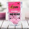 Love Heart Personalised Rose Scented Bath Bombs Gift Set