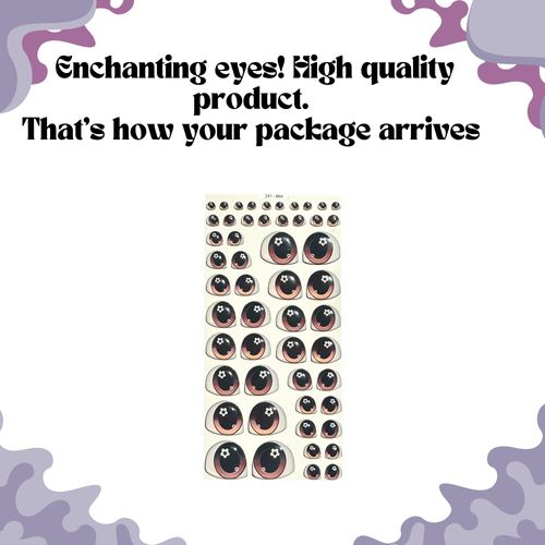 241-M: Assorted 3D Resin Googly & Wiggle Eyes (52 Pcs/26 Pairs, 5mm-22mm, Various Sizes) – Brown- Self-Adhesive for DIY Crafts, Clay, Felt, Cold Porcelain, Polymer Clay, Sculptures & DIY Projects