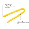 sourcing map IC Chip Extractor 100mm Stainless Steel with U Shape IC Chip Switch Puller Yellow for Component Motherboard, 2pcs