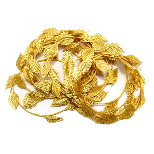 ZUDKSUY 12PCS Halloween Headdress Gold Leaf Headdress Roman Wreath Greek Crown Gold Leaf Women Headdress Party Decoration Accessories