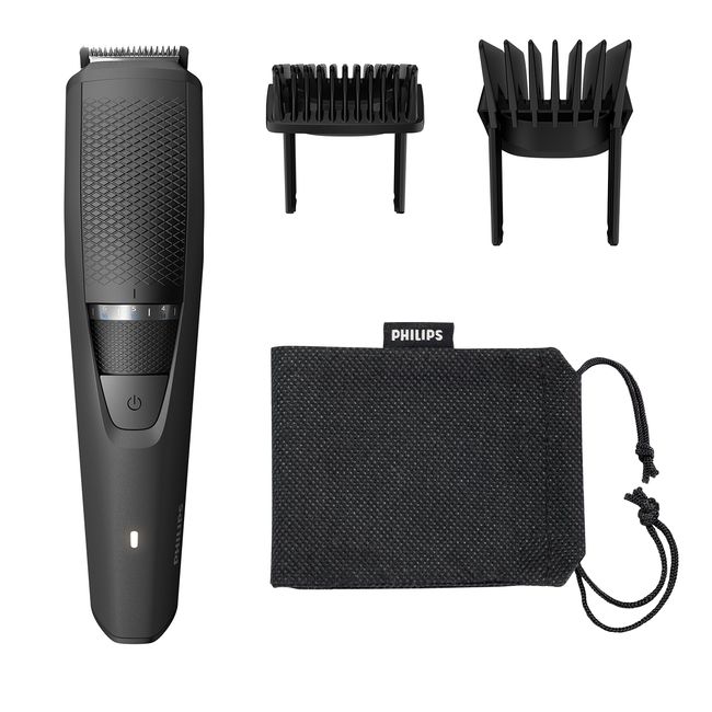 Philips Series 3000 Long Beard & Stubble Trimmer with Full Metal Blades - BT3236/13 Black