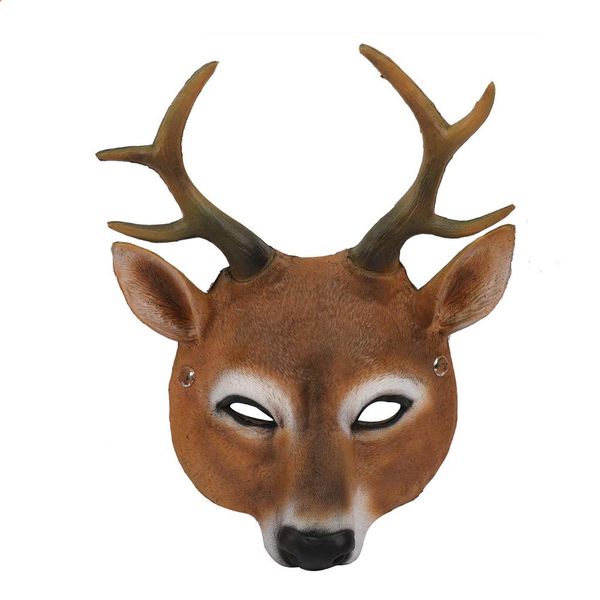 Himine Cosplay Mask Elk's Head Mask for Festival Party Halloween (Brown)