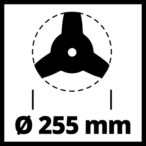 Einhell 255mm Grass Knife Blade - Brush Cutter Accessory for All Einhell Brush Cutters with a Diameter of 255mm