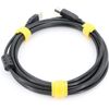 Pasow 50pcs Reusable Fastening Adjustable Cable Ties Wire Management (8 Inch, Yellow)