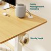 24x48 Inches Standing Desk Adjustable Height with Cable Management Natural