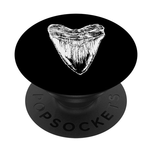 Meg, fossil Megalodon tooth PopSockets Swappable PopGrip