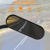Black Motorcycle Mini Oval Rearview Mirrors For Harley Davidson Dyna Wide Glide
