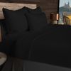 Soleil d'ocre, Fitted Sheet, Cotton, 57 Threads, Black, 140 x 200 cm
