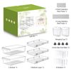 Clear Acrylic Bathroom Organizer Stackable with Dividers for Under-Sink Storage