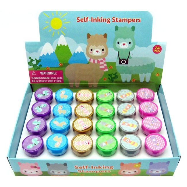 24 Pcs Llamas Stampers for Kids