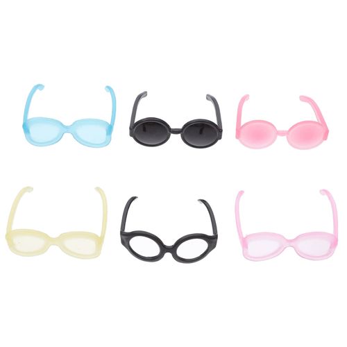 Kisangel 40pcs Doll Eyeglasses Doll Accessories Sunglasses Mini Plastic Sunglasses for DIY Doll Crafts Dollhouse Decoration (Random Color)