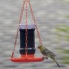 Jelly Feeder, 32 oz, 3-Port/Perch, Plastic, Orange, Hanging Mounting