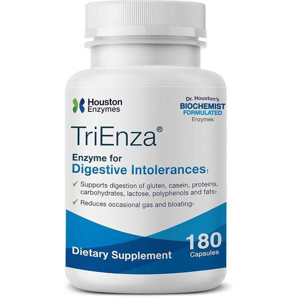 Houston Enzymes, TriEnza, Enzyme For Digestive Intolerances, 180 Capsules