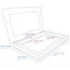 Z Palette Extra Large Black Empty Magnetic Makeup Palette with Clear Window