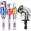 4Pcs 105°Right Angle Drill Attachment&Impact Grade Socket Adapter 1/4" 3/8" 1/2"