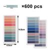 600 Pcs Aesthetic Book Tabs - Translucent Annotating Tabs for Books and Documents