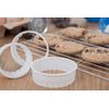 Chef Aid Crinkle Pastry Cutter Set, with both Square and Round Cutters, White