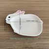 YBK Tech Cute Ceramic Rabbit Plate for Easter or Daily Use (8.5 Inches)