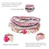 JeryWe 44 Pcs 6 Set Boho Beaded Bracelets for Women,Multi-Layer Stretch Bangles Charm Tassel Bracelet Stackable Elastic Bracelet
